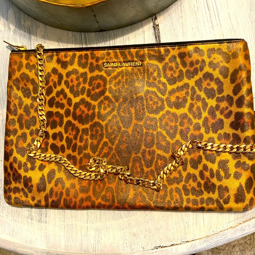 YSL Saint Laurent Leopard Crossbody